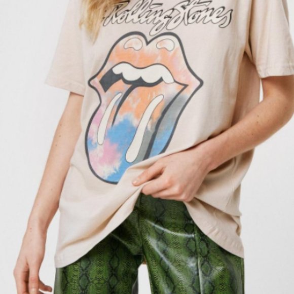 Rolling Stones Tie-Dye Graphic Band Shirt - Picture 3 of 4